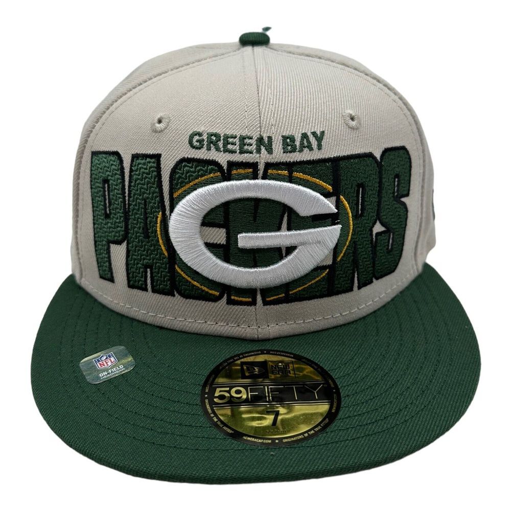 Men's‎ New Era 59Fifty Green Bay Packers NFL Draft 2023 Fitted Hat Cap Size 7